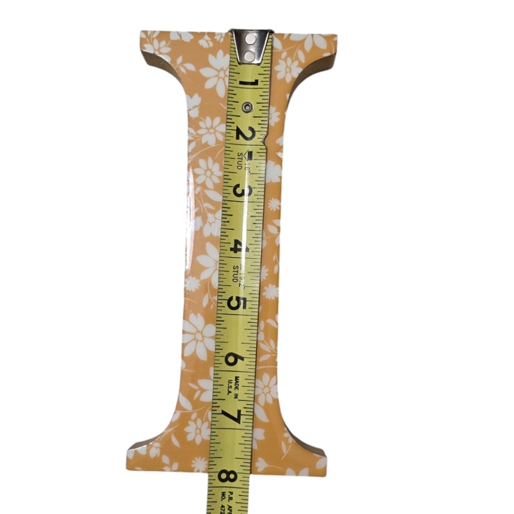 Ashland Mustard Yellow Orange Letter I Monogram Letter Hanging or Tabletop Decor - Picture 5 of 10